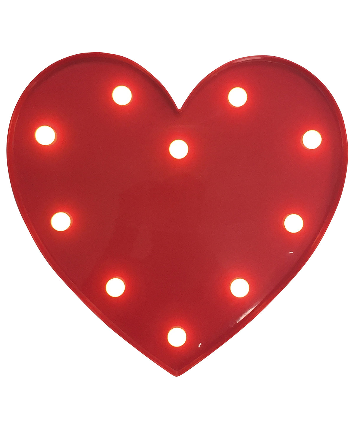 Jólalýsing - Red Battery Operated Lit Heart In Warm White