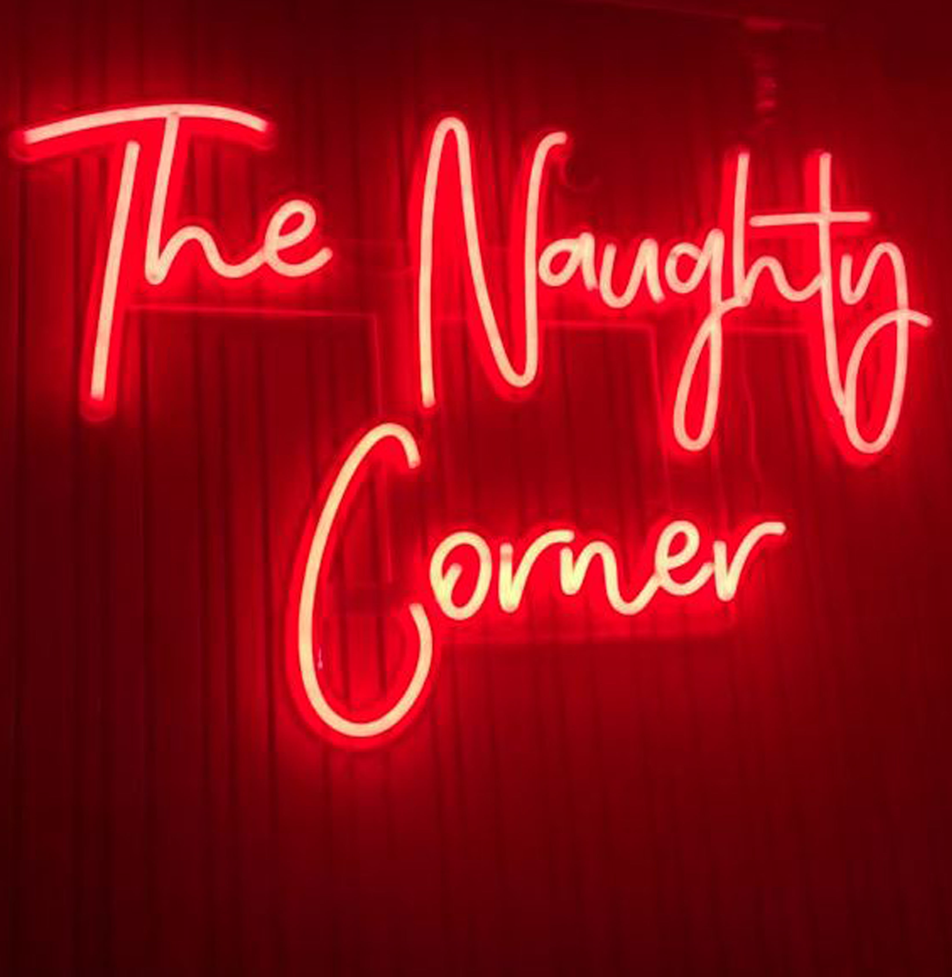 The naughty corner - Neonskilti