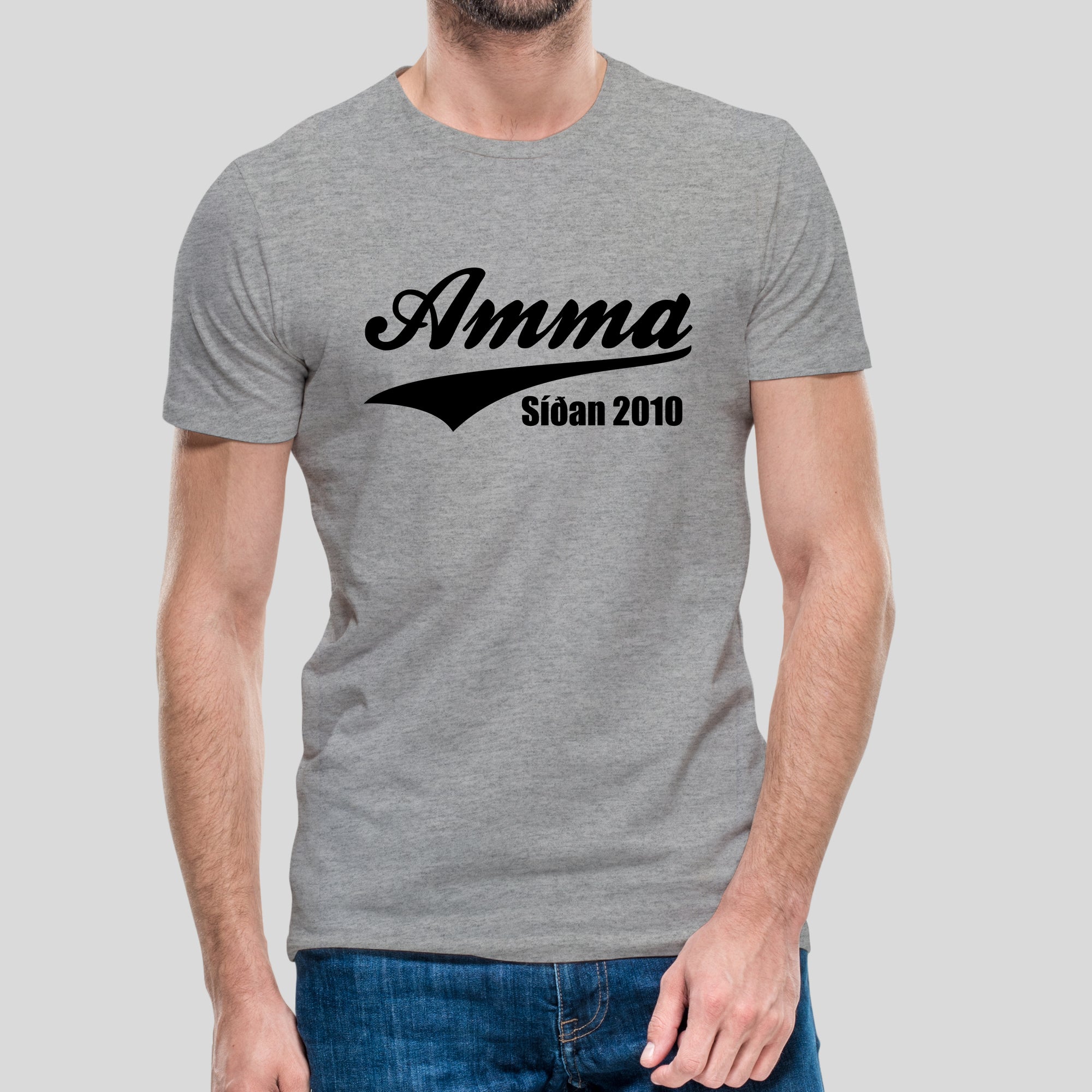 AMMA SÍÐAN - Grár bolur