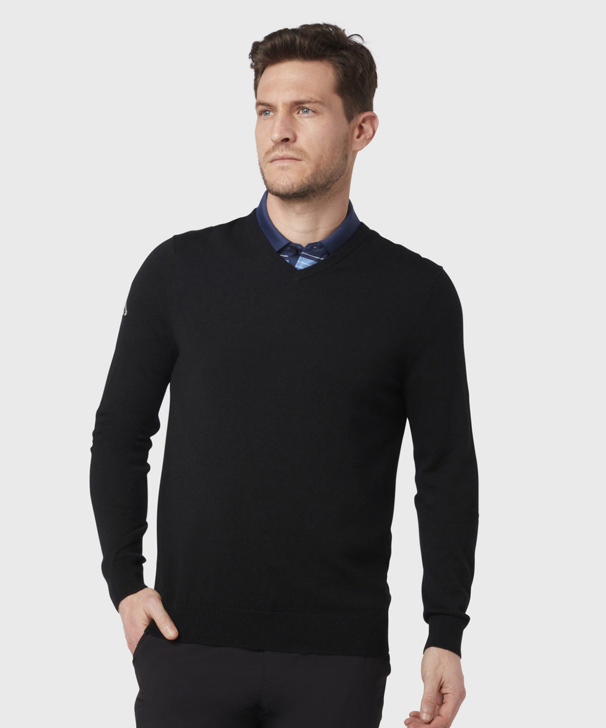 Prjónaðar peysur - Ribbed V-neck Merino Sweater