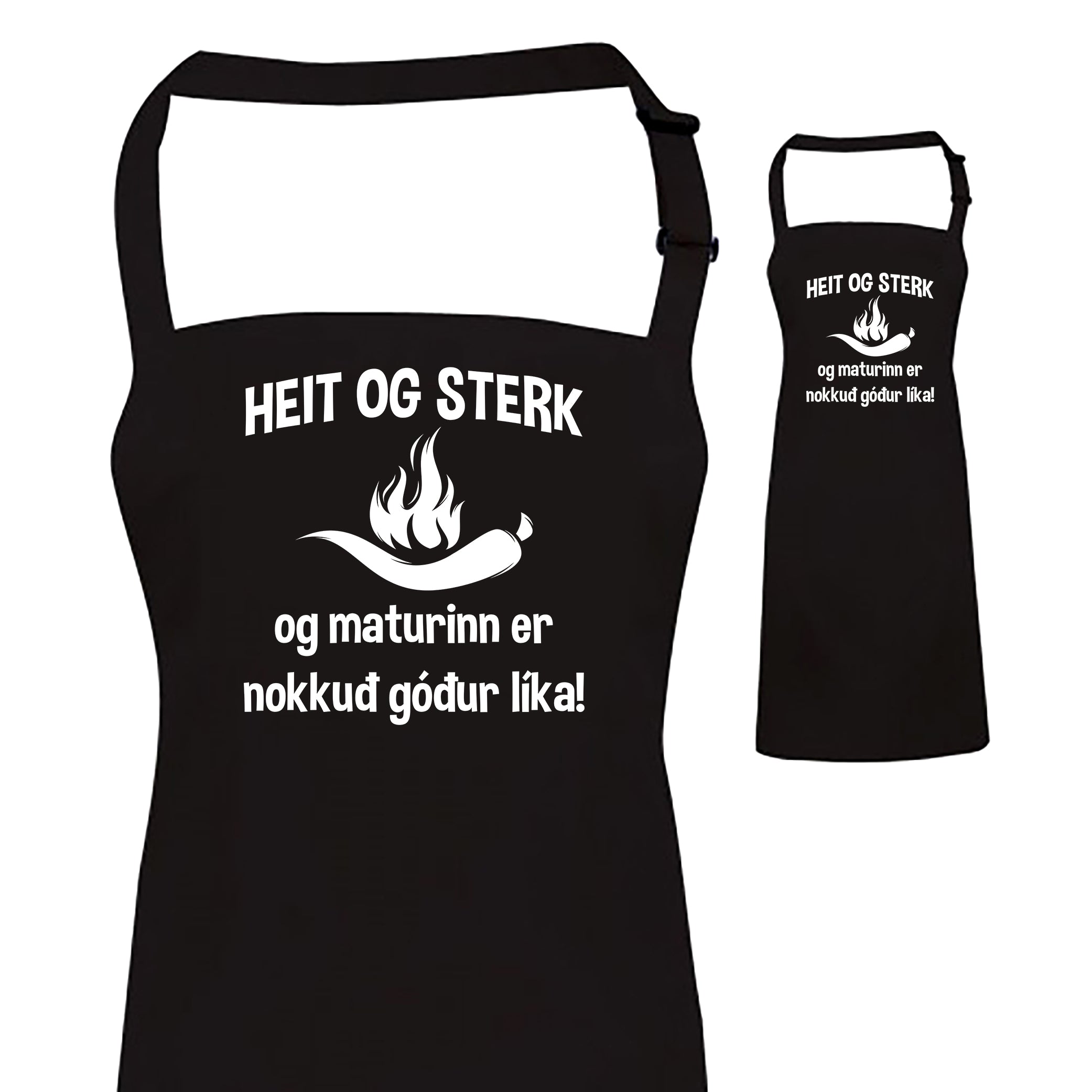 Heit og Sterk - vönduð grill svunta