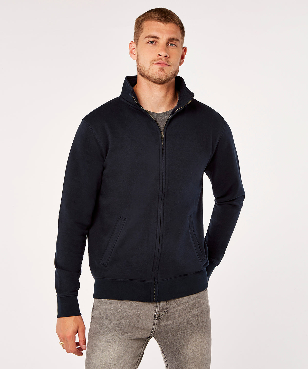 Háskólapeysur - Regular Fit Zipped Sweatshirt