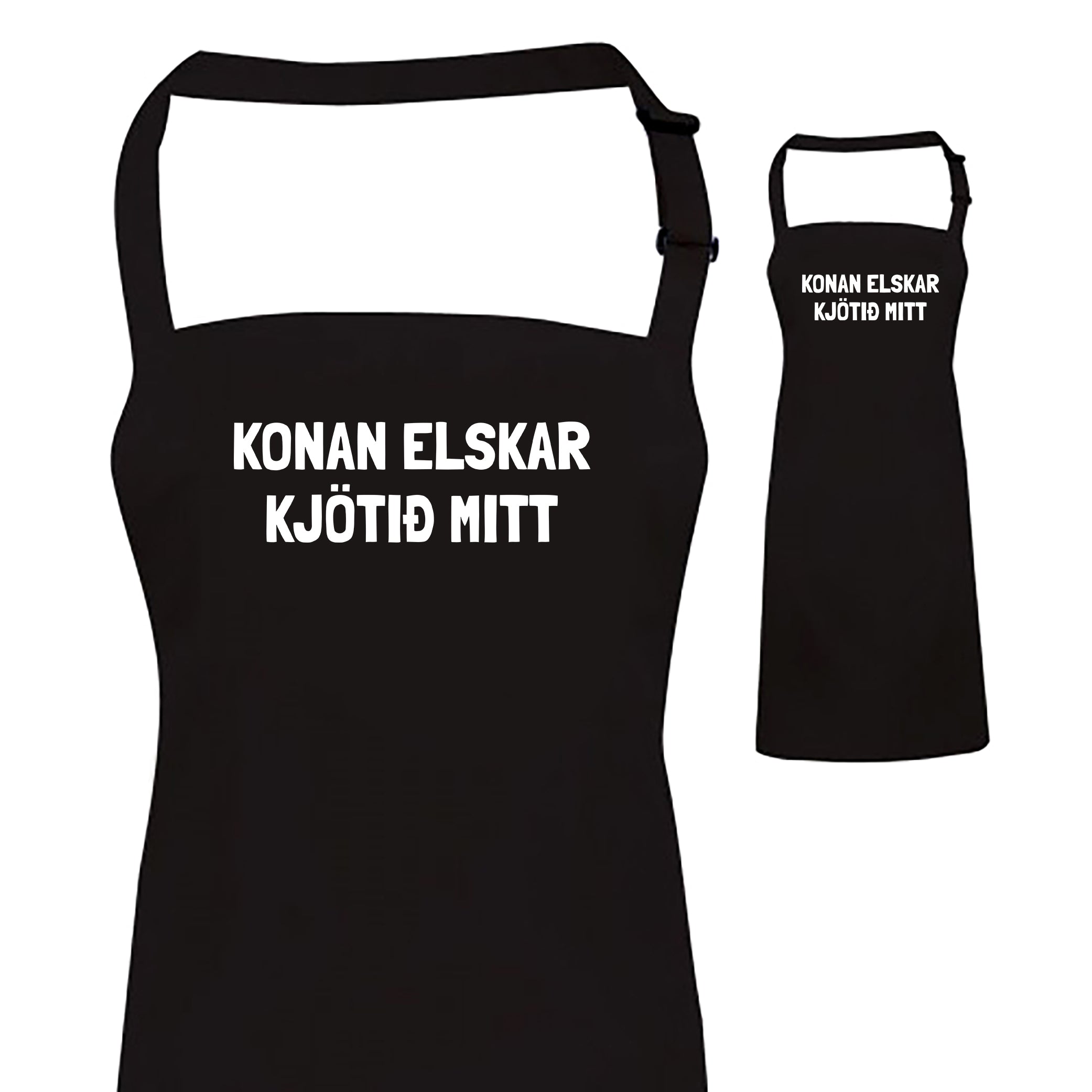 Konan elskar - vönduð grill svunta