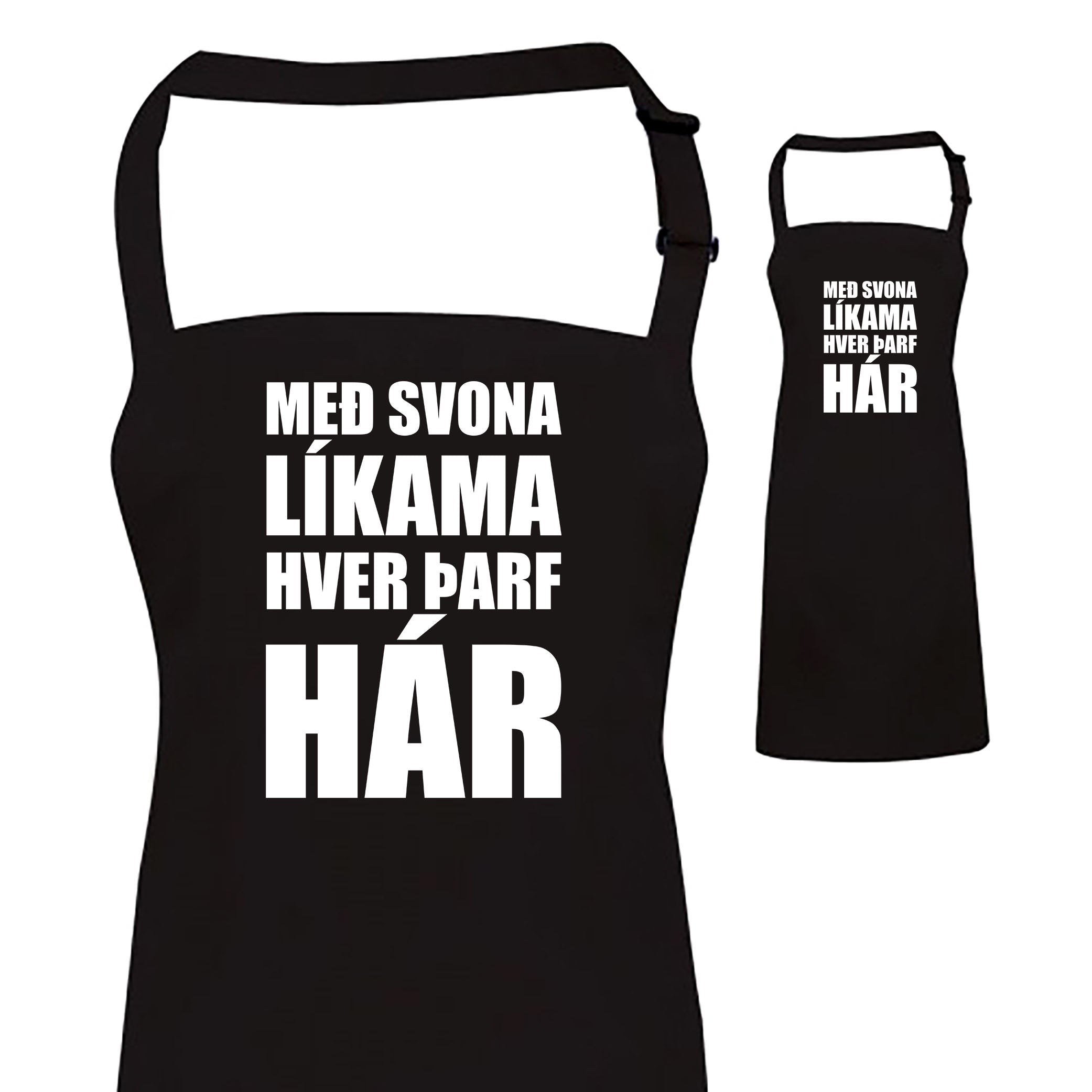 Með svona líkama - vönduð grill svunta