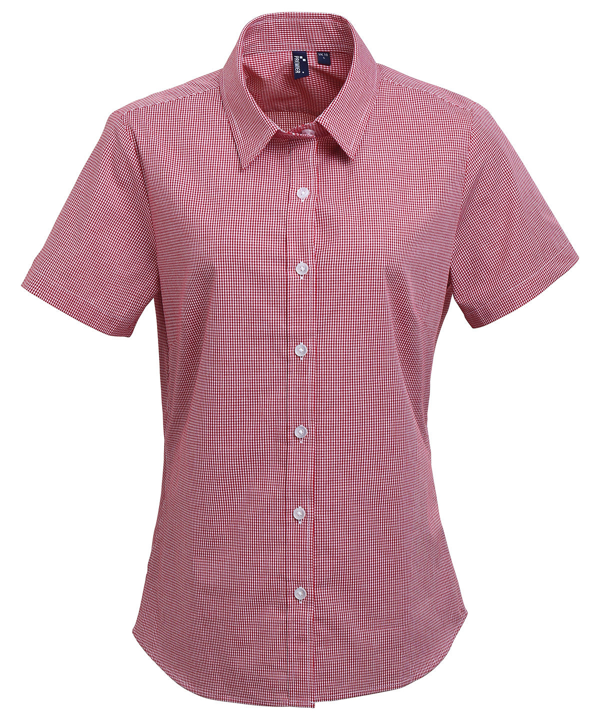 Bolir - Women's Microcheck (Gingham) Short Sleeve Cotton Shirt