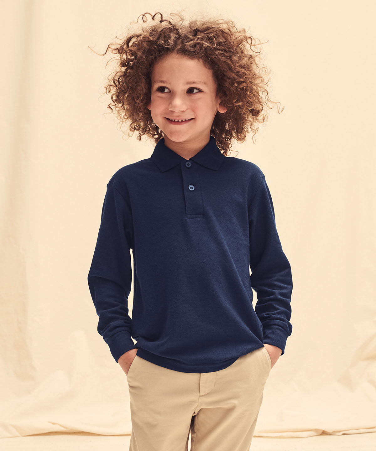 Pólóbolir - Kids Long Sleeve 65/35 Polo