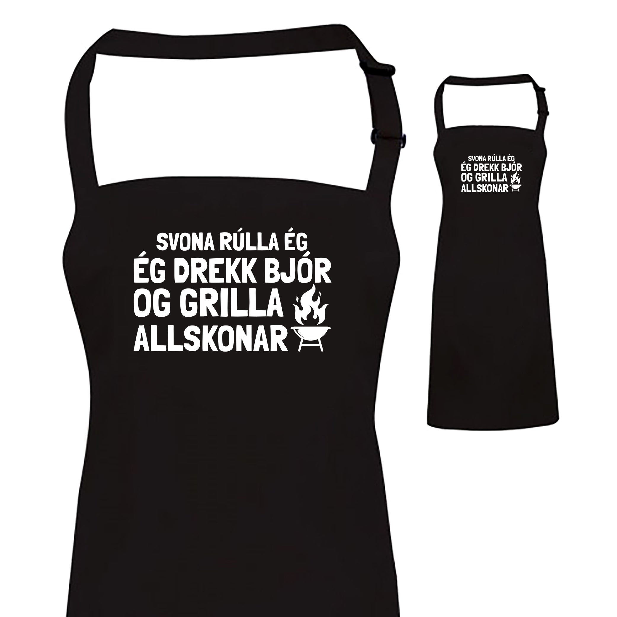 Svona rúlla ég - vönduð grill svunta