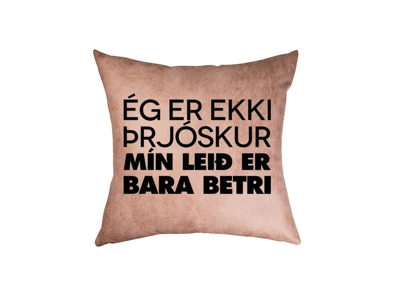 Ég er ekki þrjóskur - pleður púði