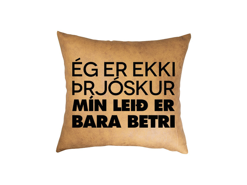 Ég er ekki þrjóskur - pleður púði