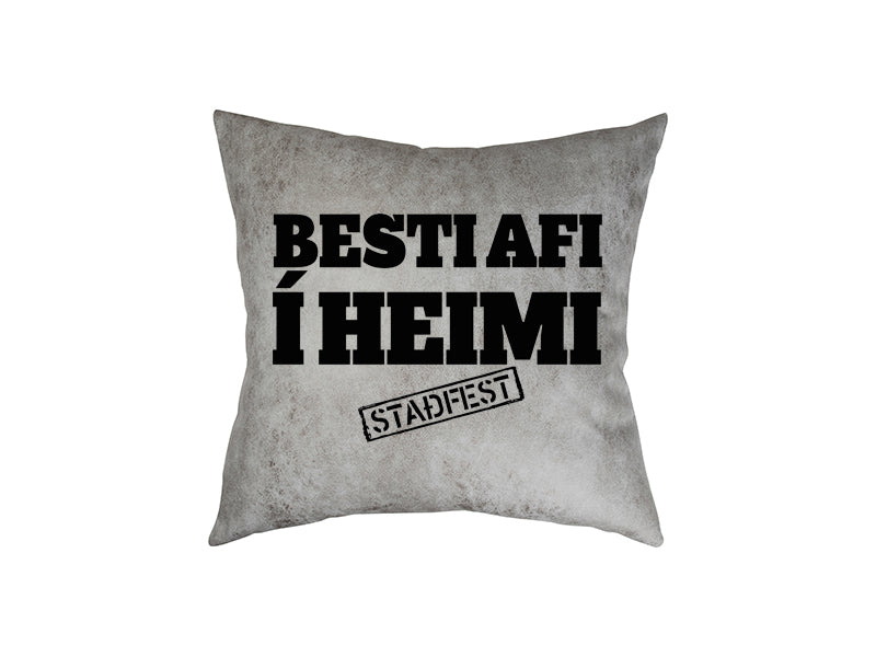 Besti afi í heimi - pleður púði