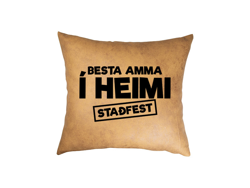 Besta amma í heimi - pleður púði