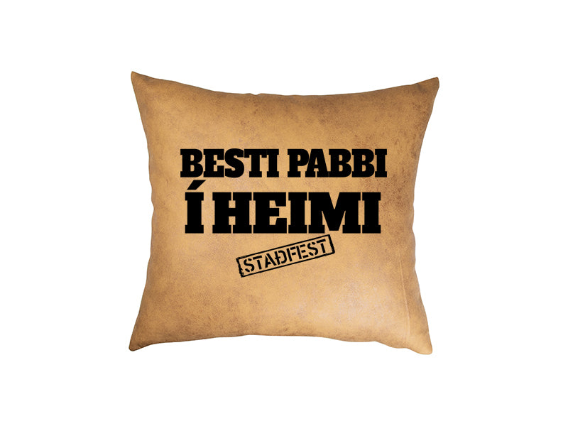 Besti pabbi í heimi - pleður púði