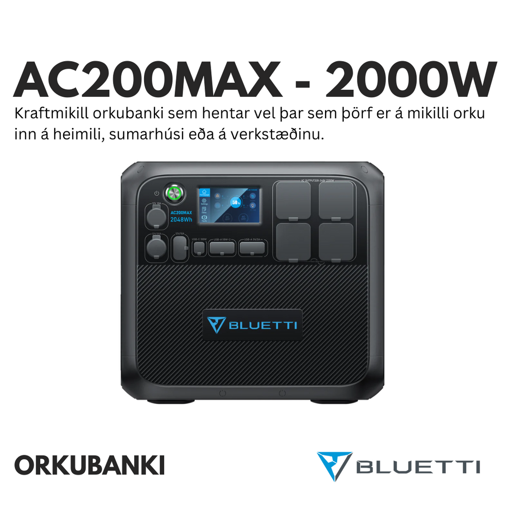 BLUETTI AC200MAX - ORKUBANKI