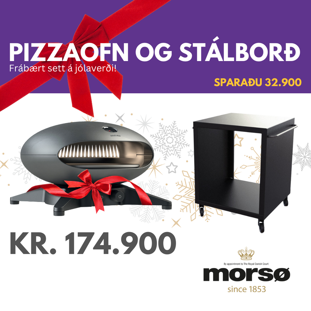 COMBO: SPIN Pizzaofn og Terra stál-útiborð