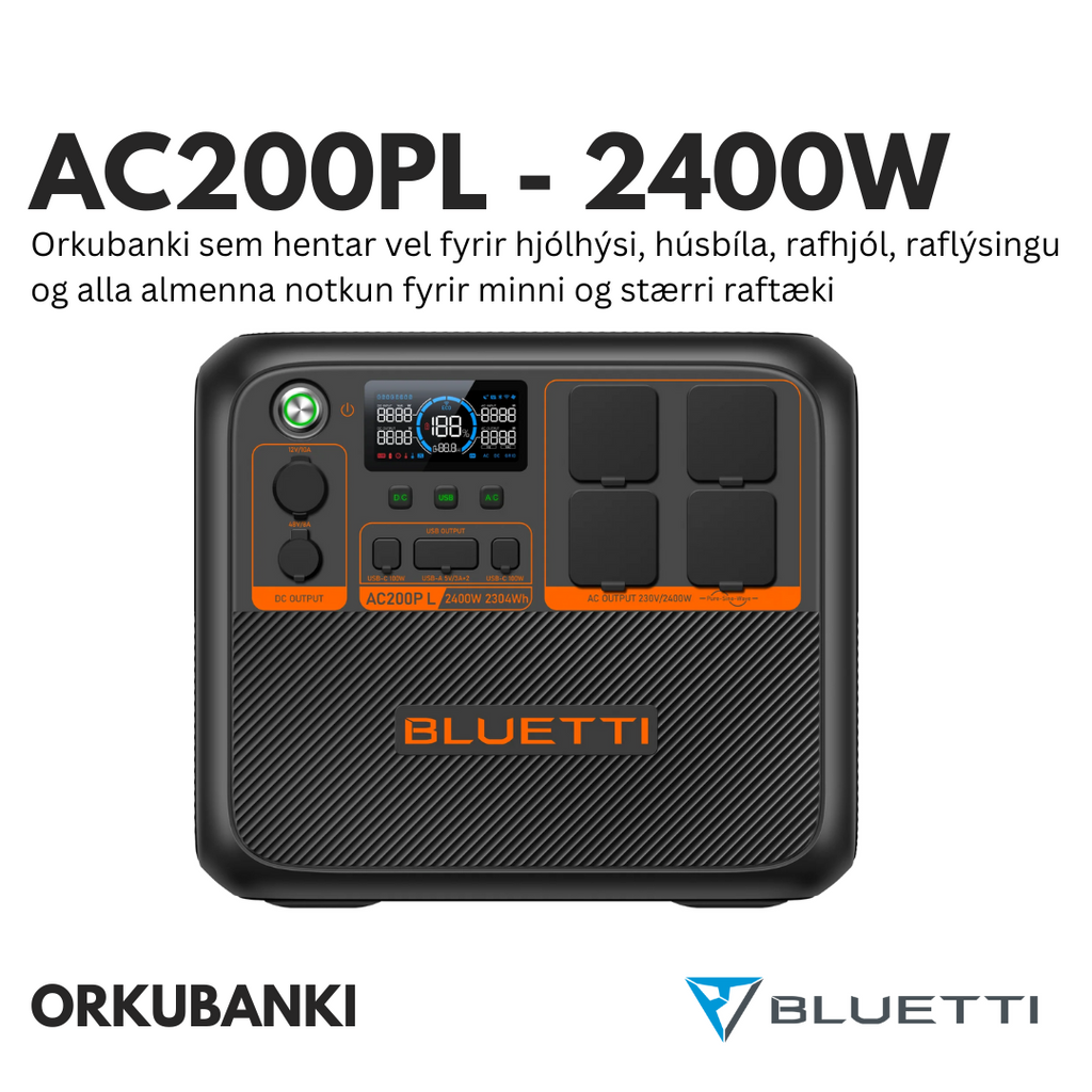 BLUETTI AC200PL ORKUBANKI - 2400W - 2304Wh