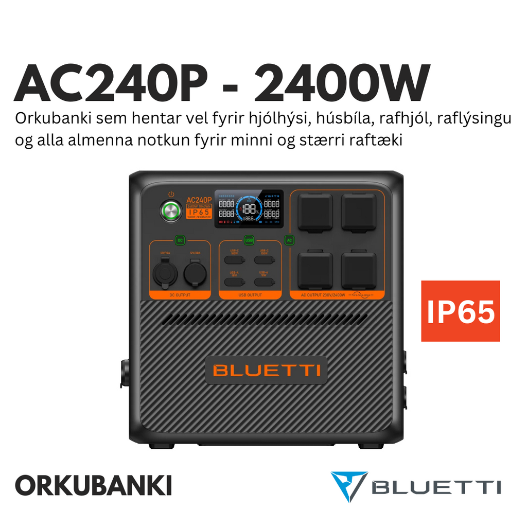 BLUETTI AC240P ORKUBANKI - 2400W - 1.843Wh