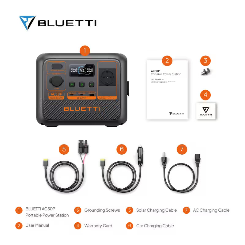 BLUETTI AC50P ORKUBANKI -   700W   -   Fullkominn   í   ferðalagið