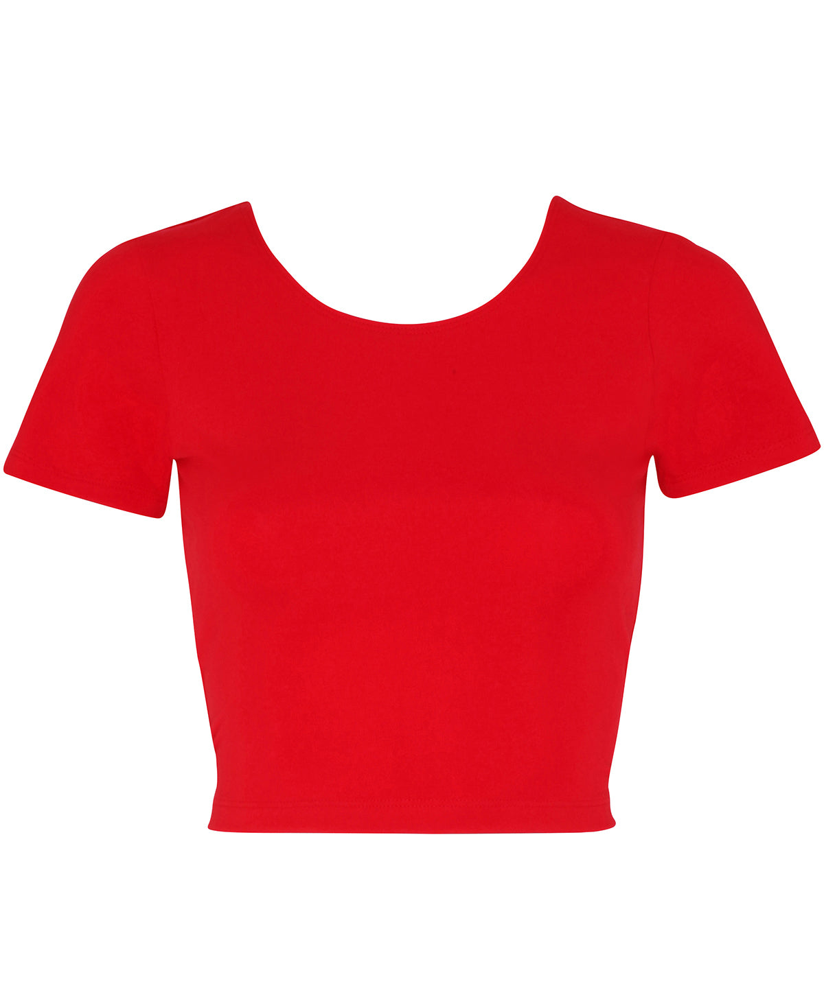 Stuttermabolir - Cotton Spandex Jersey Crop Tee (RSA8380)