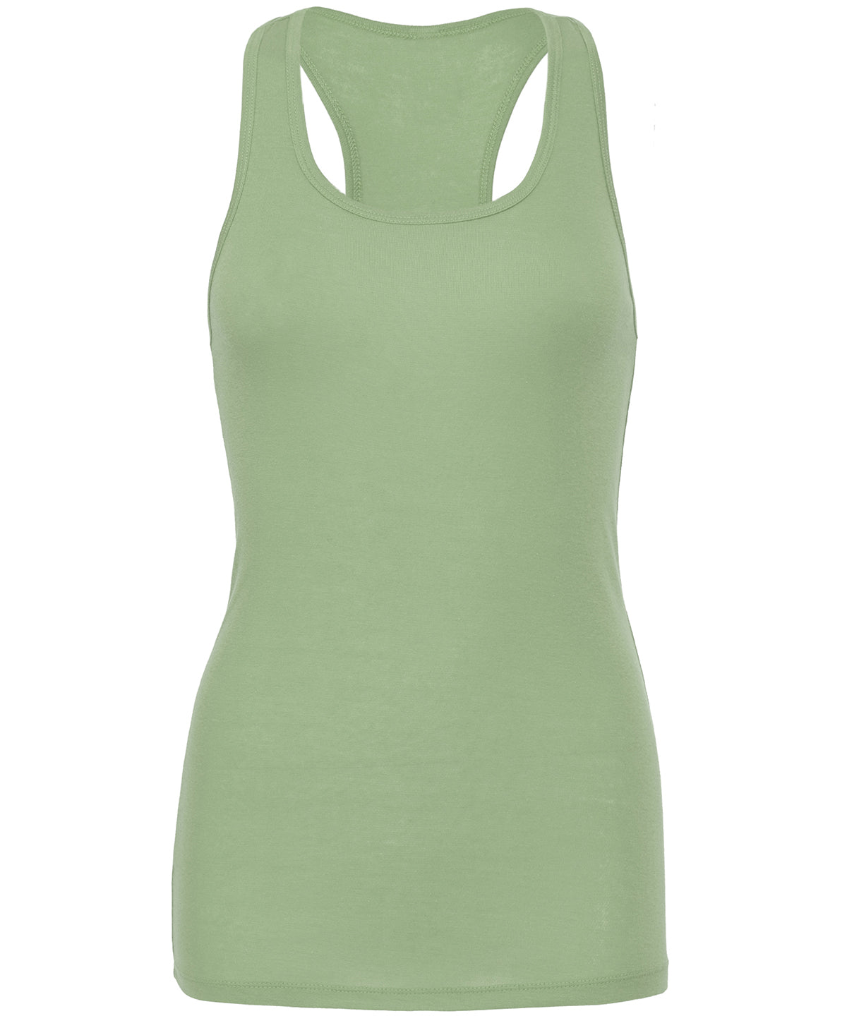 Vesti - Sheer Mini Rib Racerback Tank Top