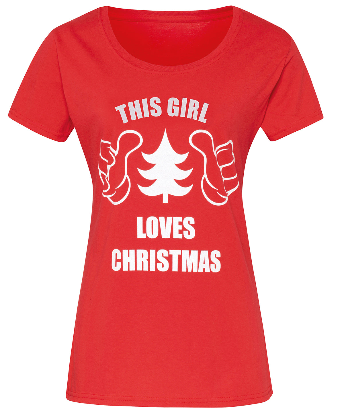 Stuttermabolir - Women's "This Girl Loves Christmas" Short Sleeve Tee