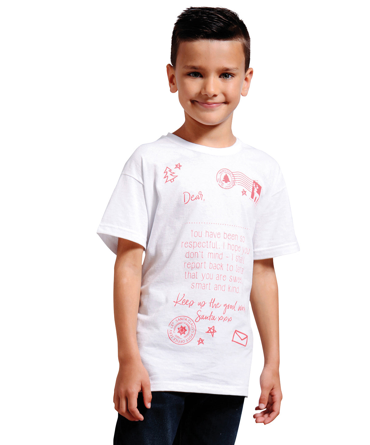 Stuttermabolir - Personalisable Kids Letter To Santa Tee