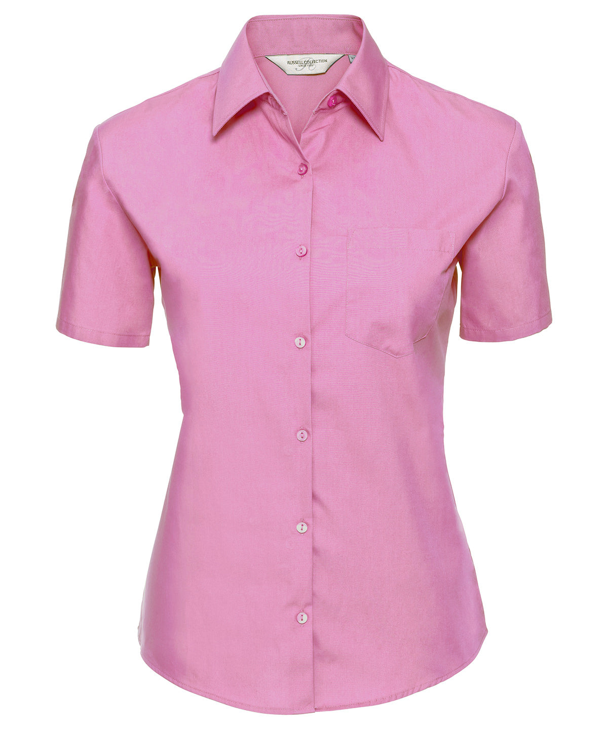 Bolir - Women's Short Sleeve Pure Cotton Easycare Poplin Shirt