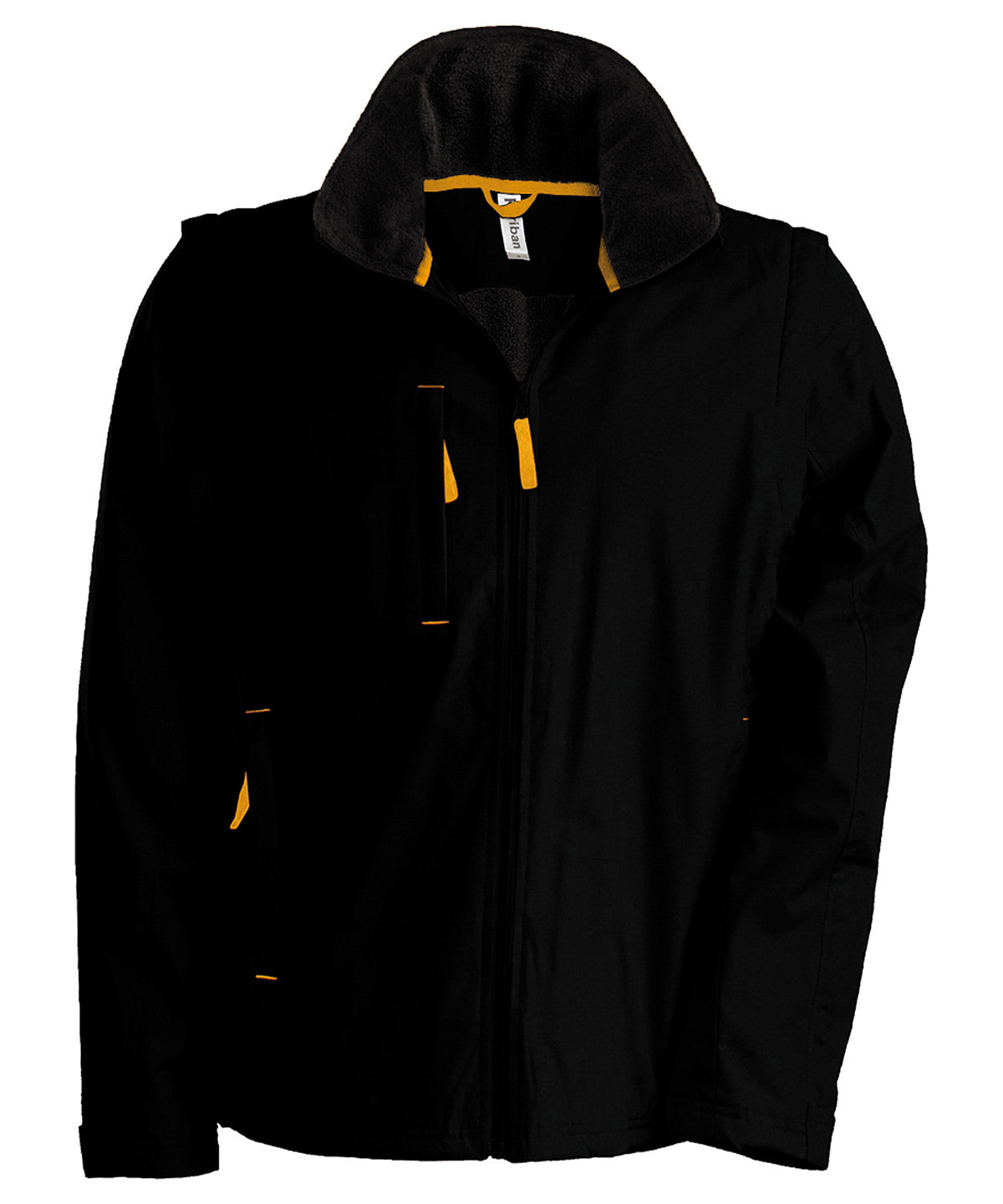 Jakkar - Score Contrast Detachable Sleeve Blouson Jacket