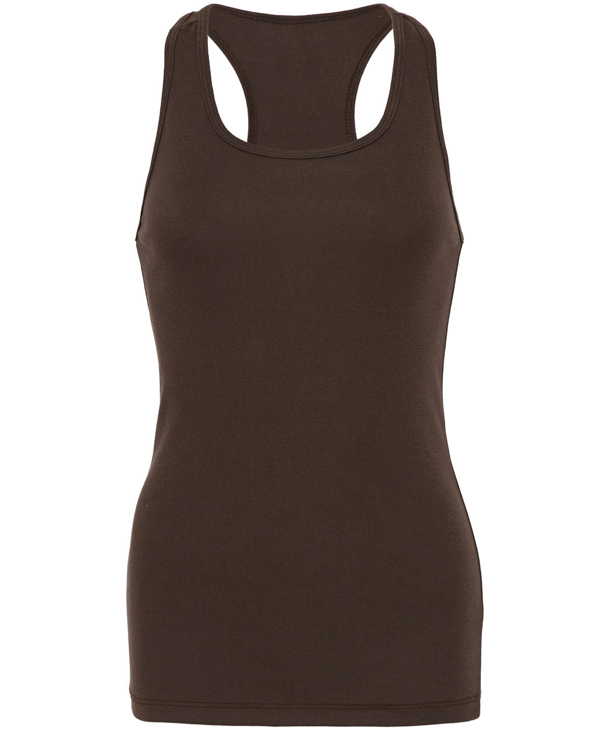 Vesti - Sheer Mini Rib Racerback Tank Top