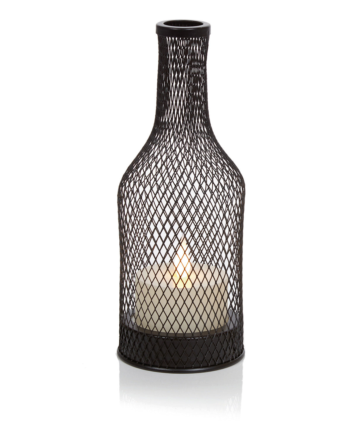 Jólaskraut - Mesh Bottle With Flame Decoration