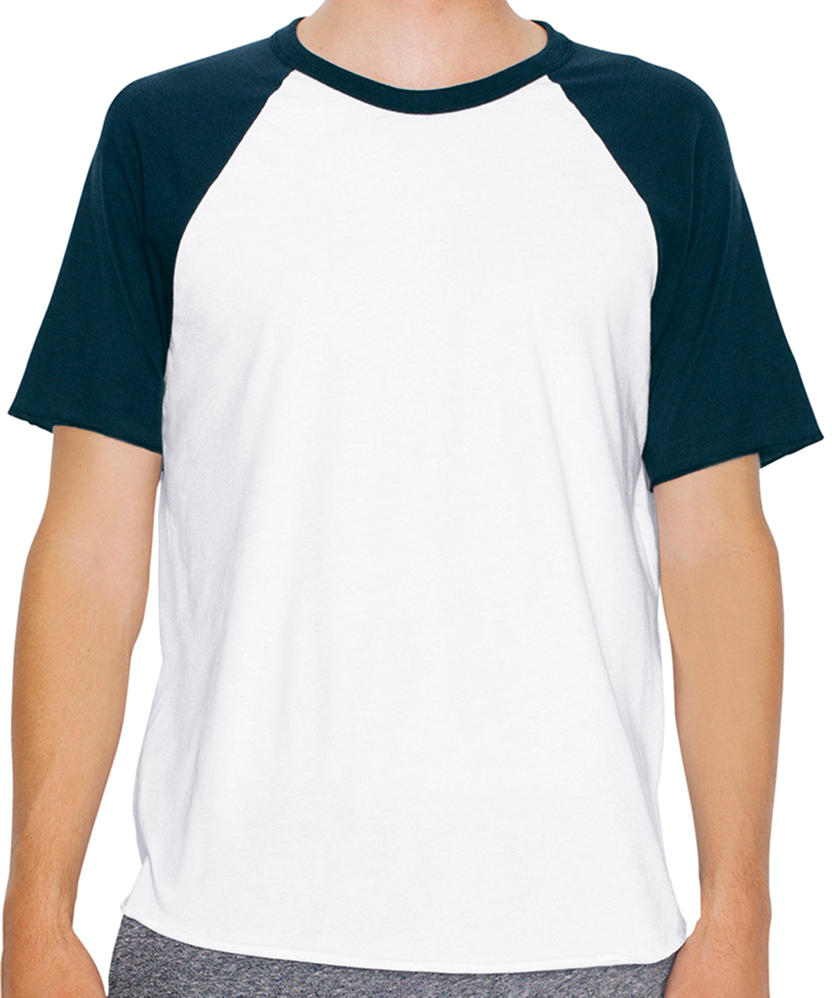 Stuttermabolir - Unisex Polycotton Short-sleeve Raglan T-shirt (RSABB4237W)