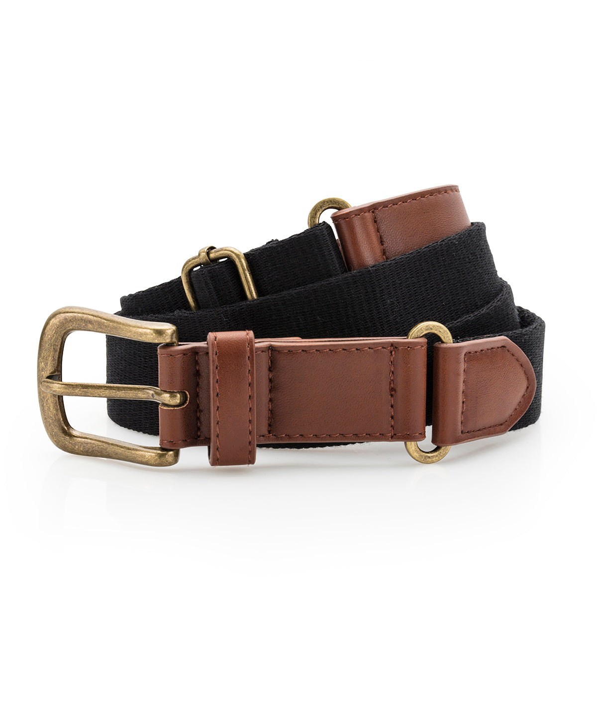 Belti - Faux Leather And Canvas Belt