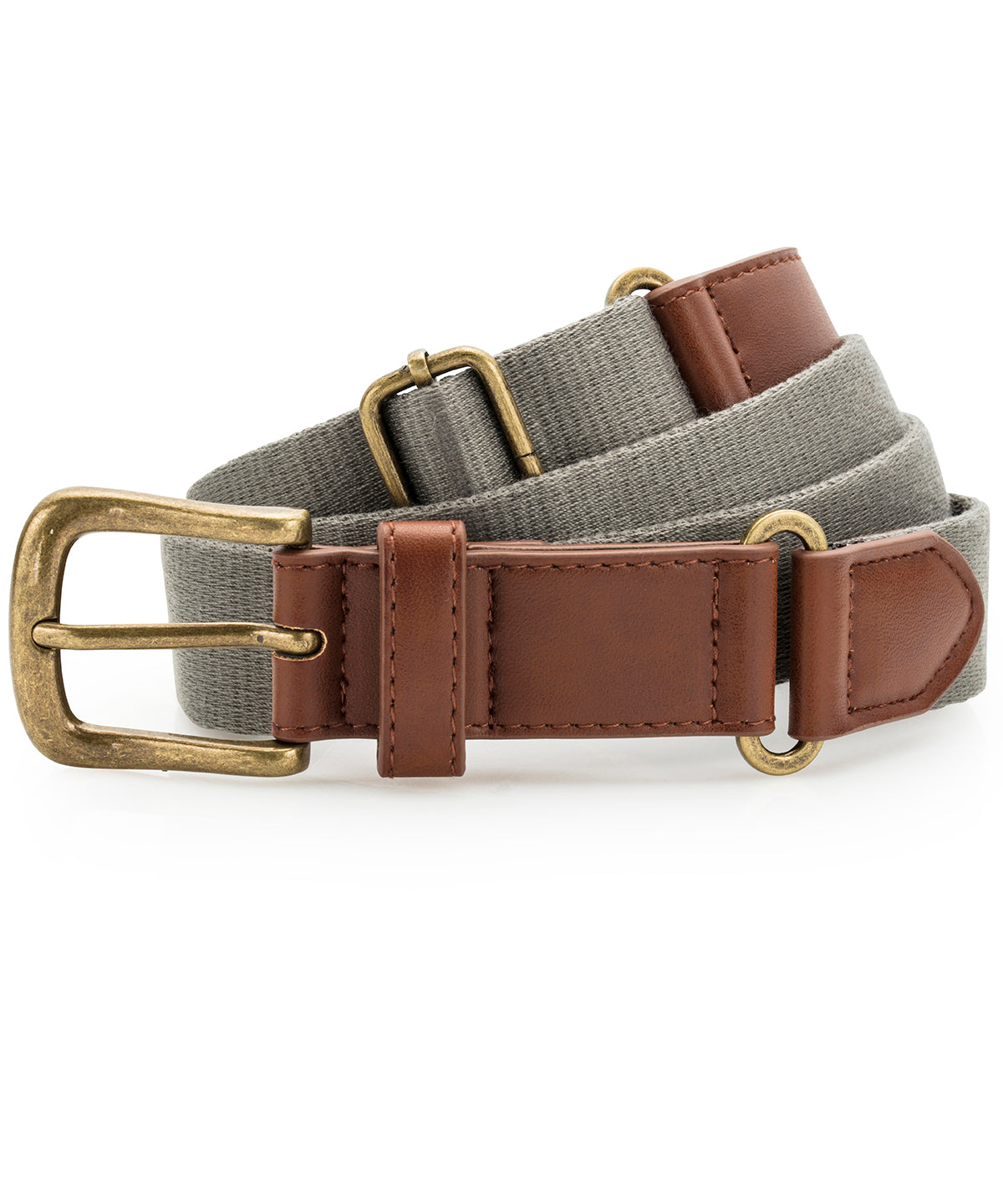 Belti - Faux Leather And Canvas Belt