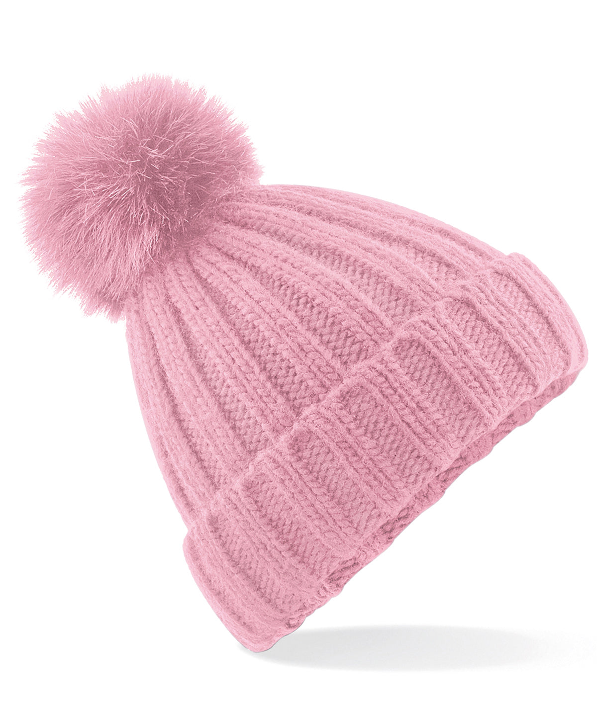 Húfur - Verbier Fur Pop Pom Chunky Beanie