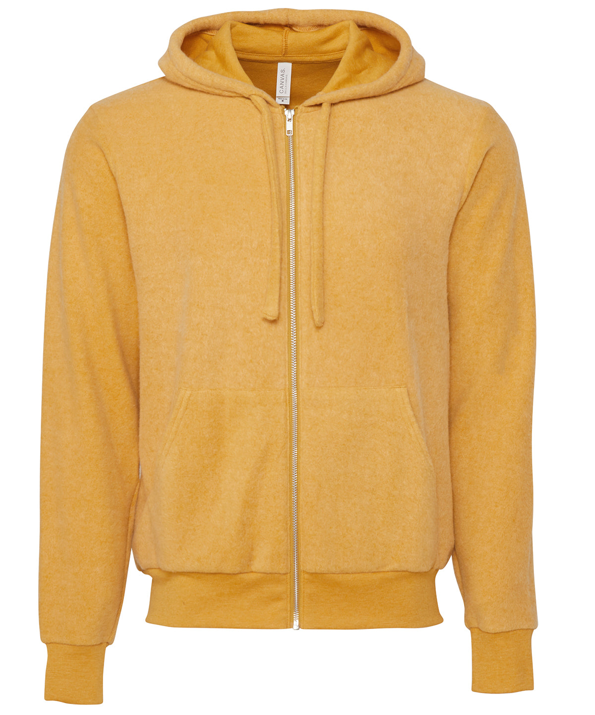 Hettupeysur - Unisex Sueded Fleece Full-zip Hoodie