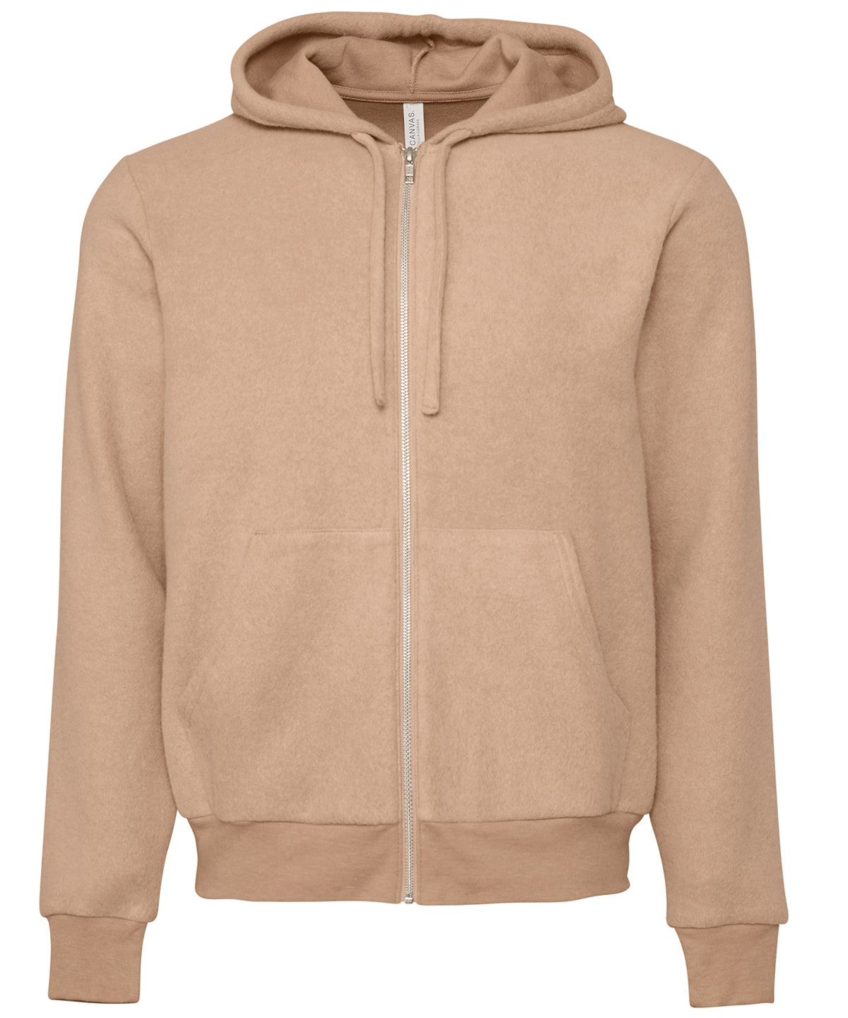 Hettupeysur - Unisex Sueded Fleece Full-zip Hoodie