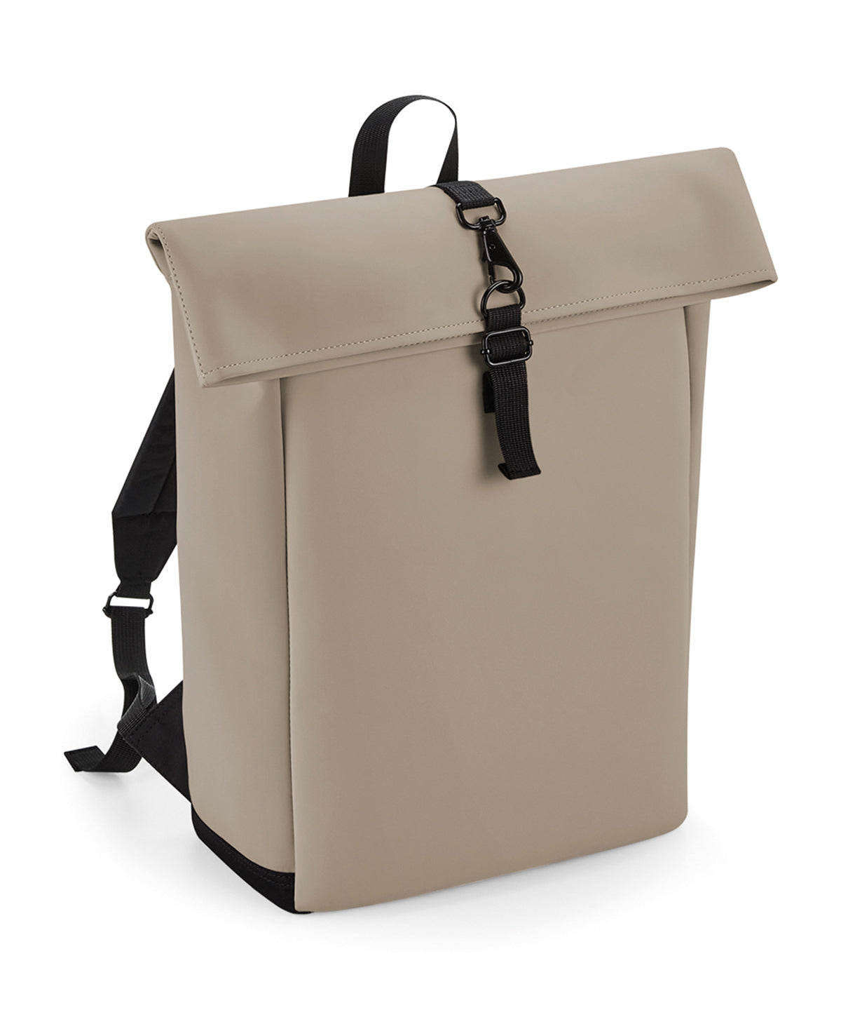 Töskur - Matte PU Rolltop Backpack