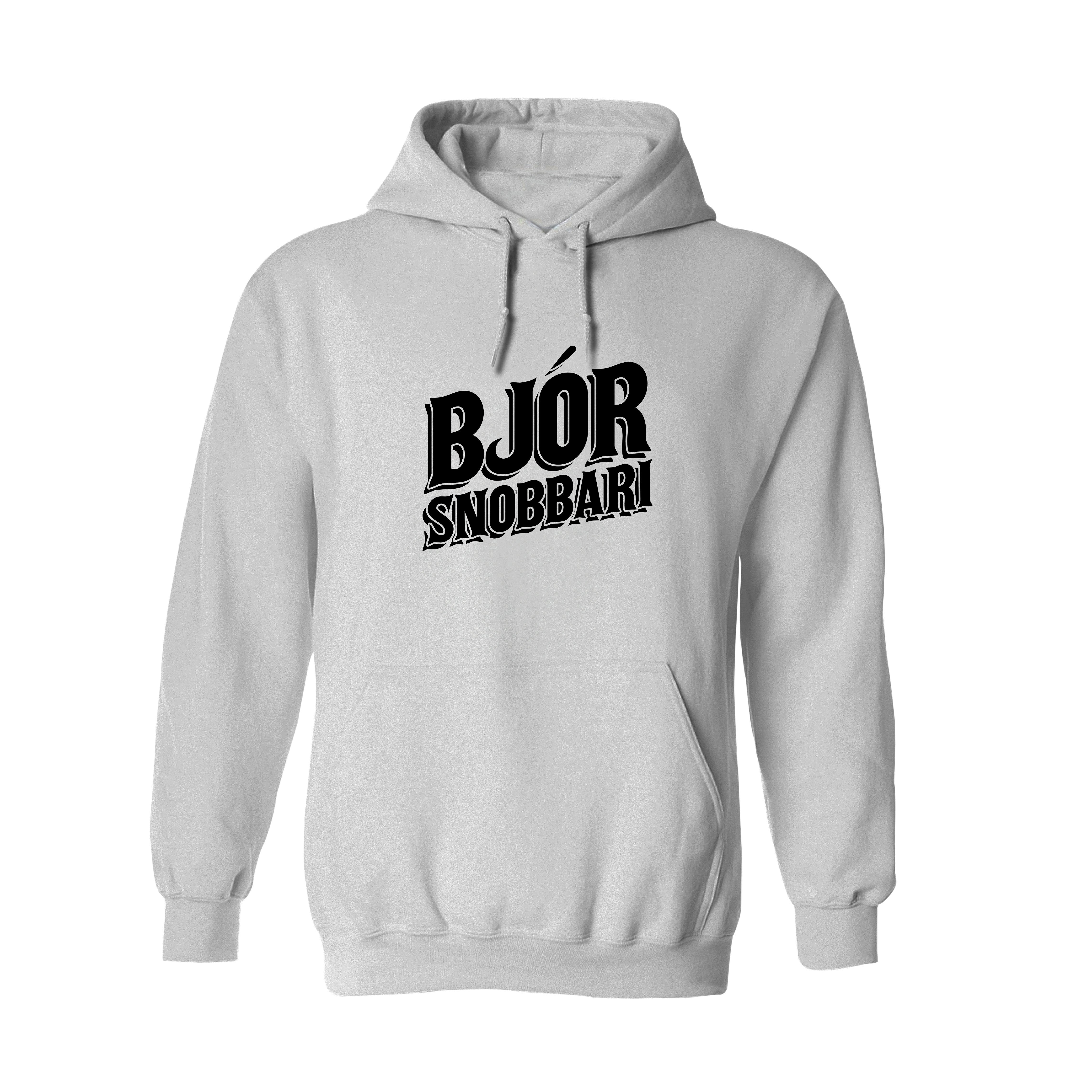 BJÓR-SNOBBARI - Hettupeysa - Hvít