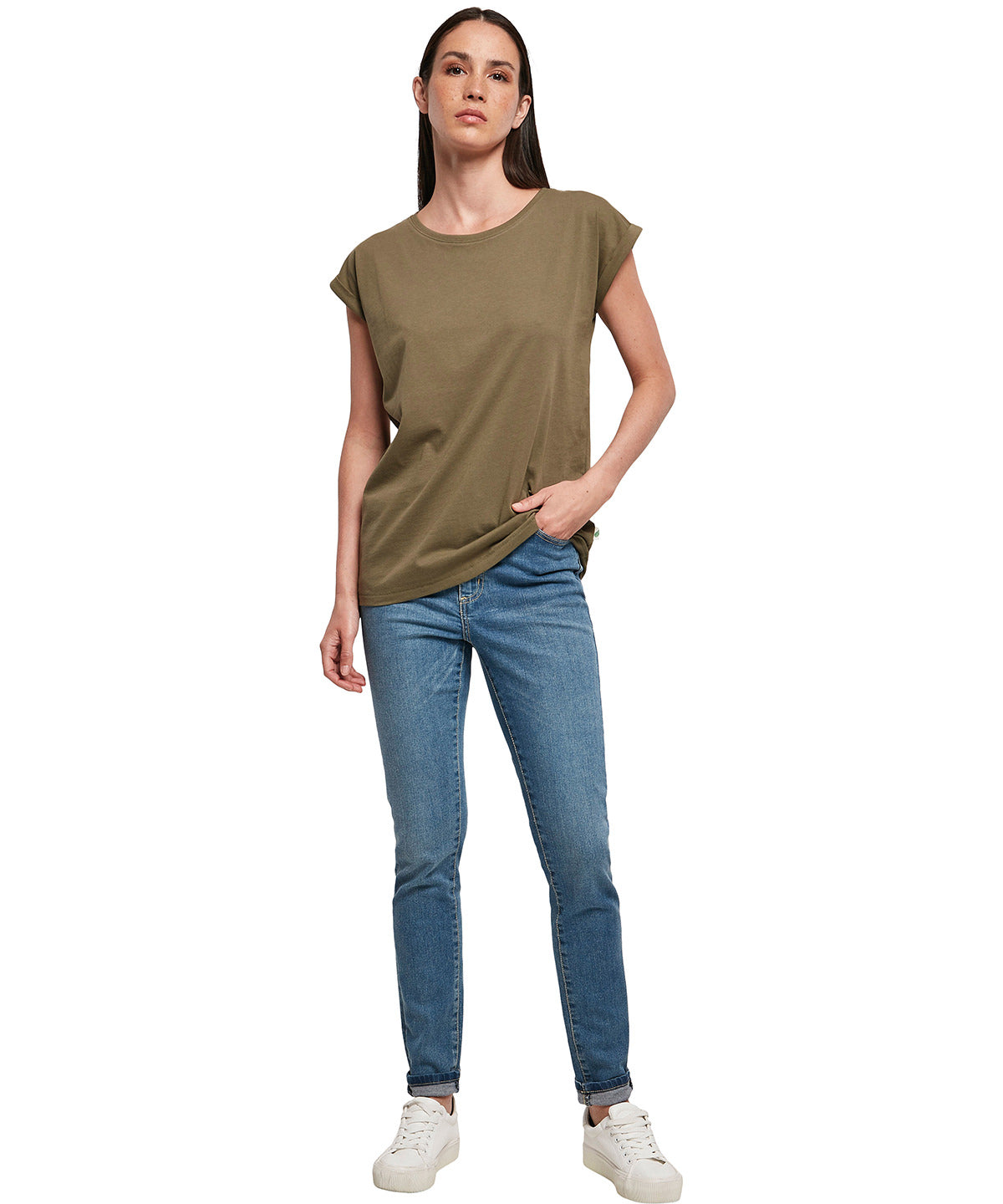 Stuttermabolir - Women's Organic Extended Shoulder Tee