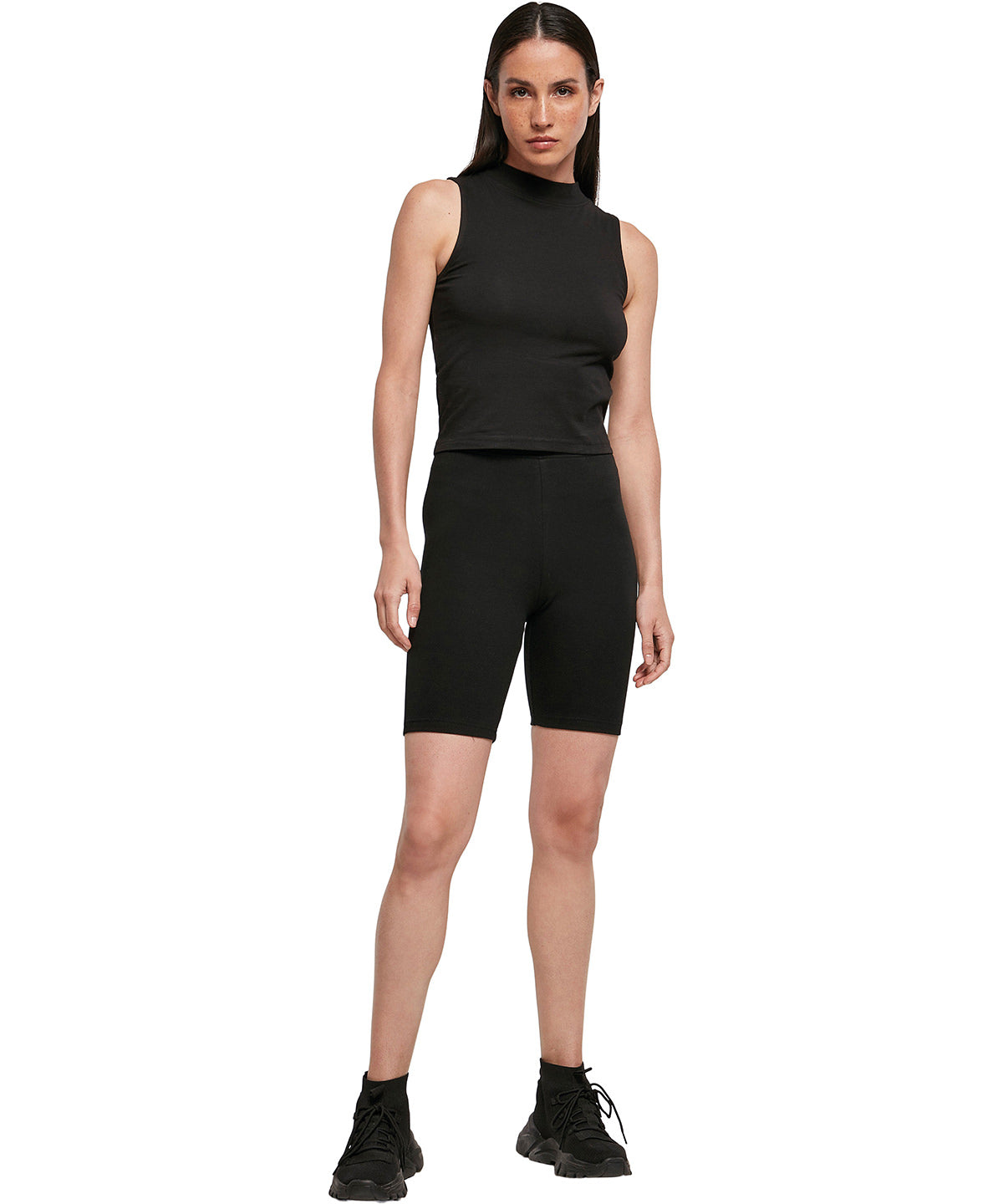 Stuttbuxur - Women's High Waist Cycle Shorts