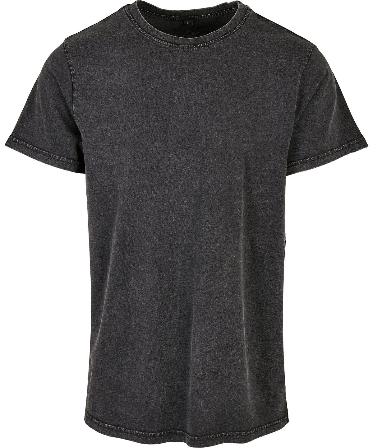 Stuttermabolir - Acid Washed Round Neck Tee