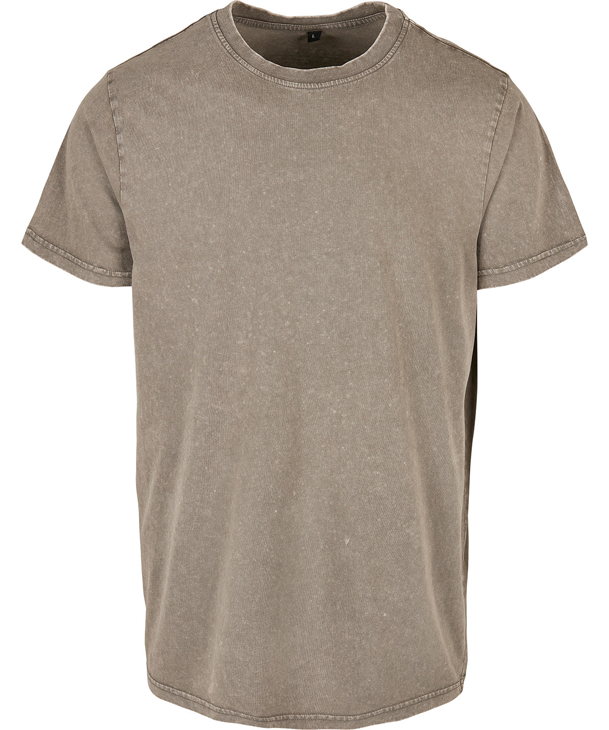 Stuttermabolir - Acid Washed Round Neck Tee