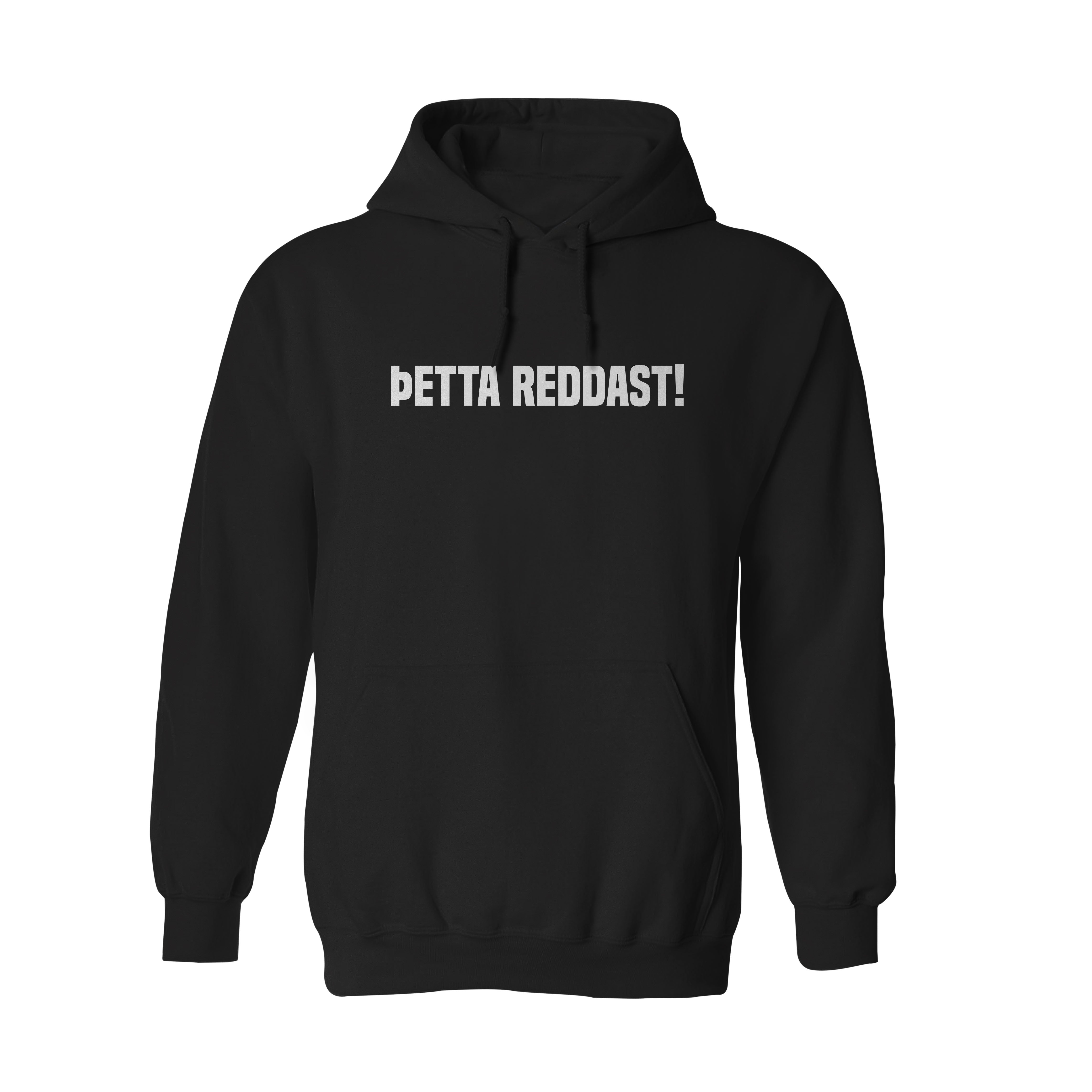 ÞETTA REDDAST! - Hettupeysa - Svört