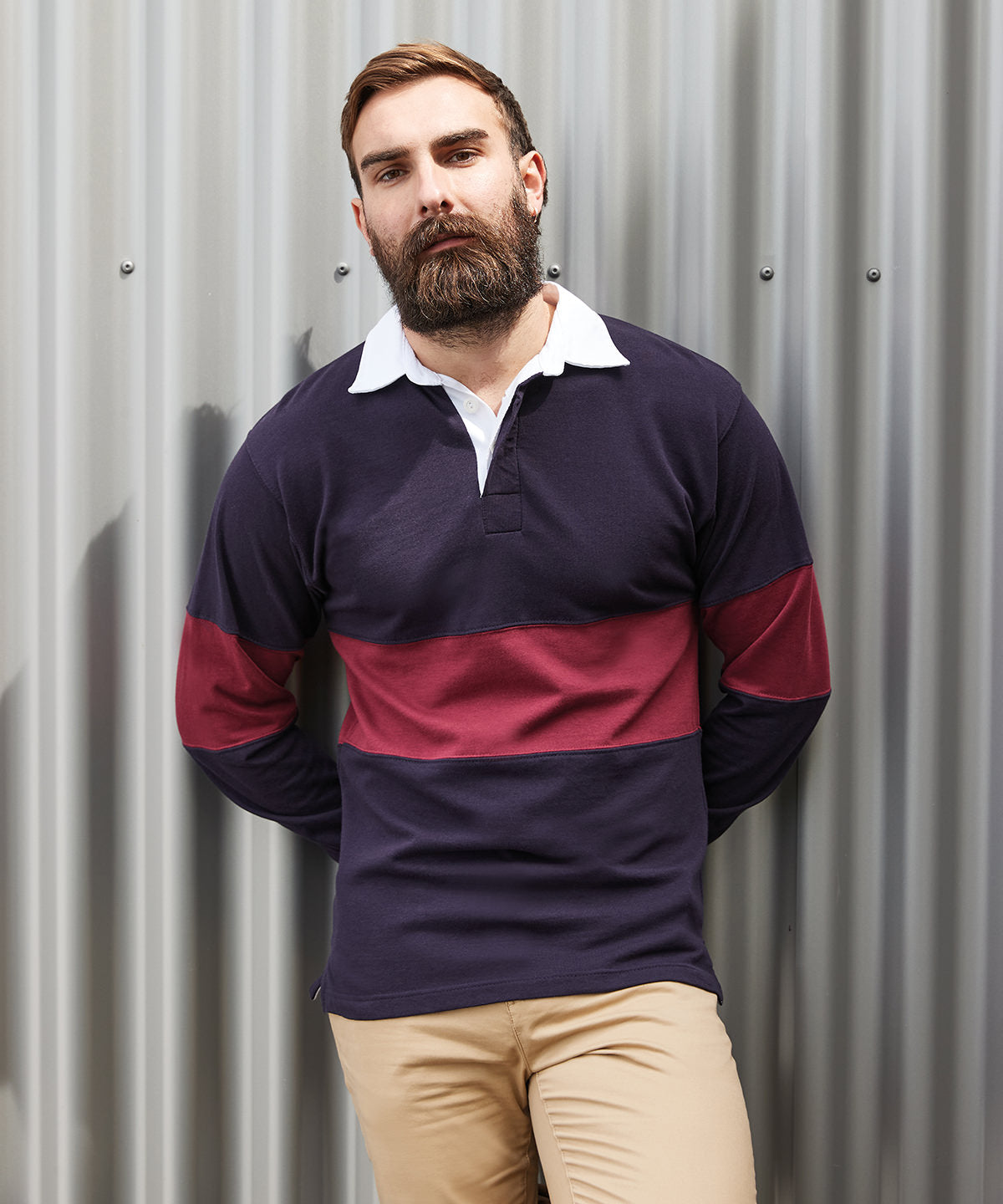 Pólóbolir - Panelled Rugby Shirt