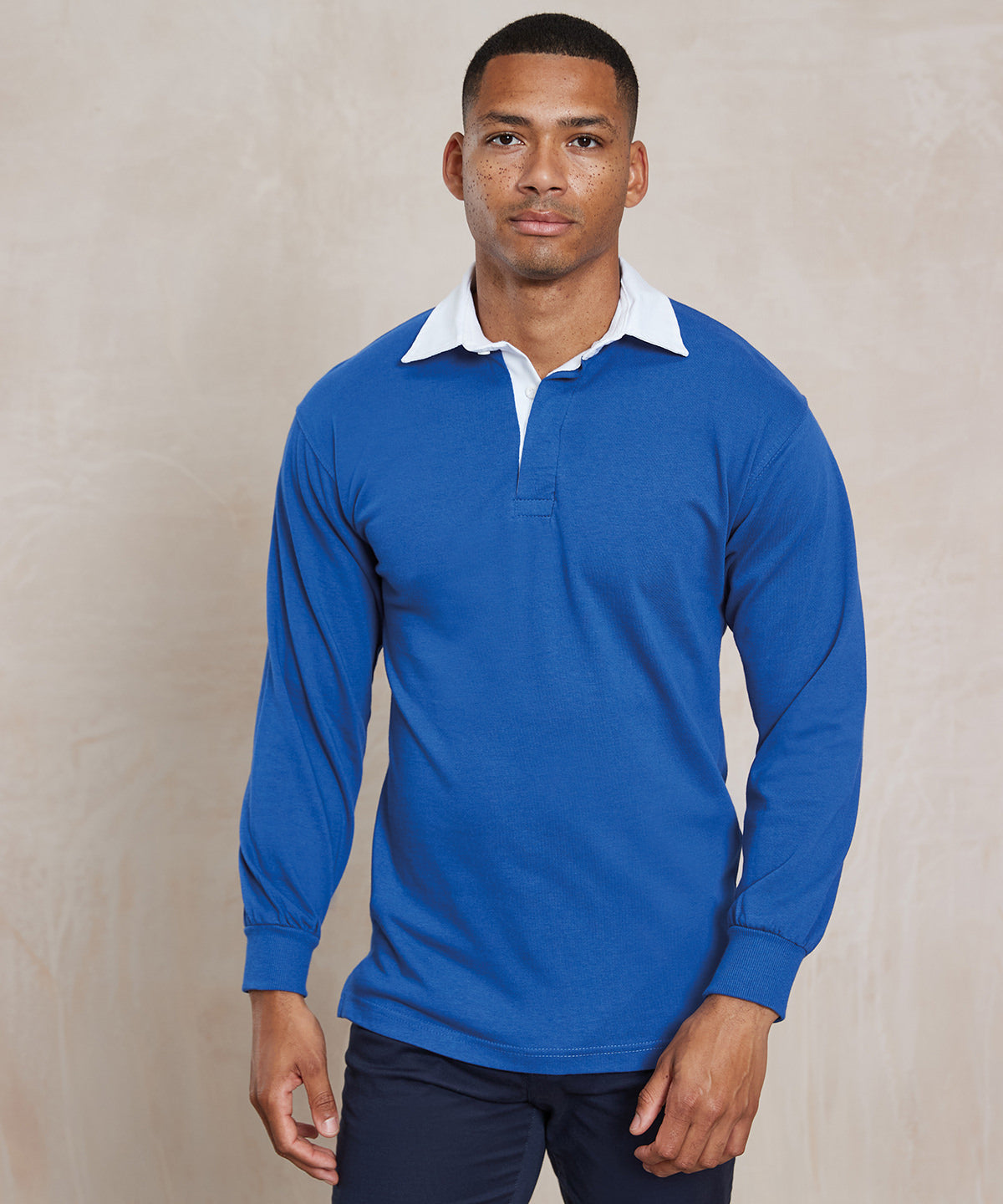 Pólóbolir - Long Sleeve Plain Rugby Shirt