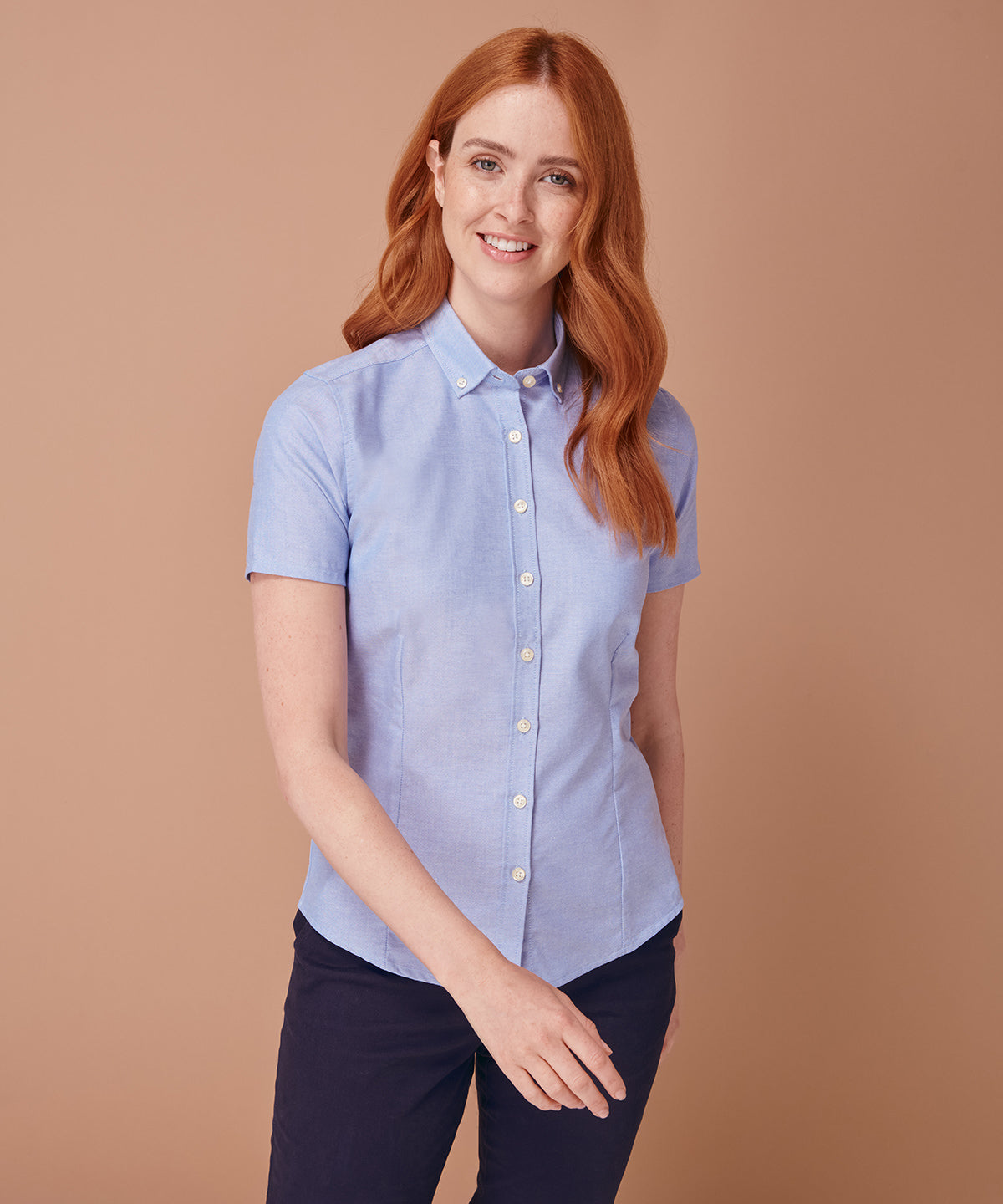 Bolir - Women's Modern Short Sleeve Oxford Shirt