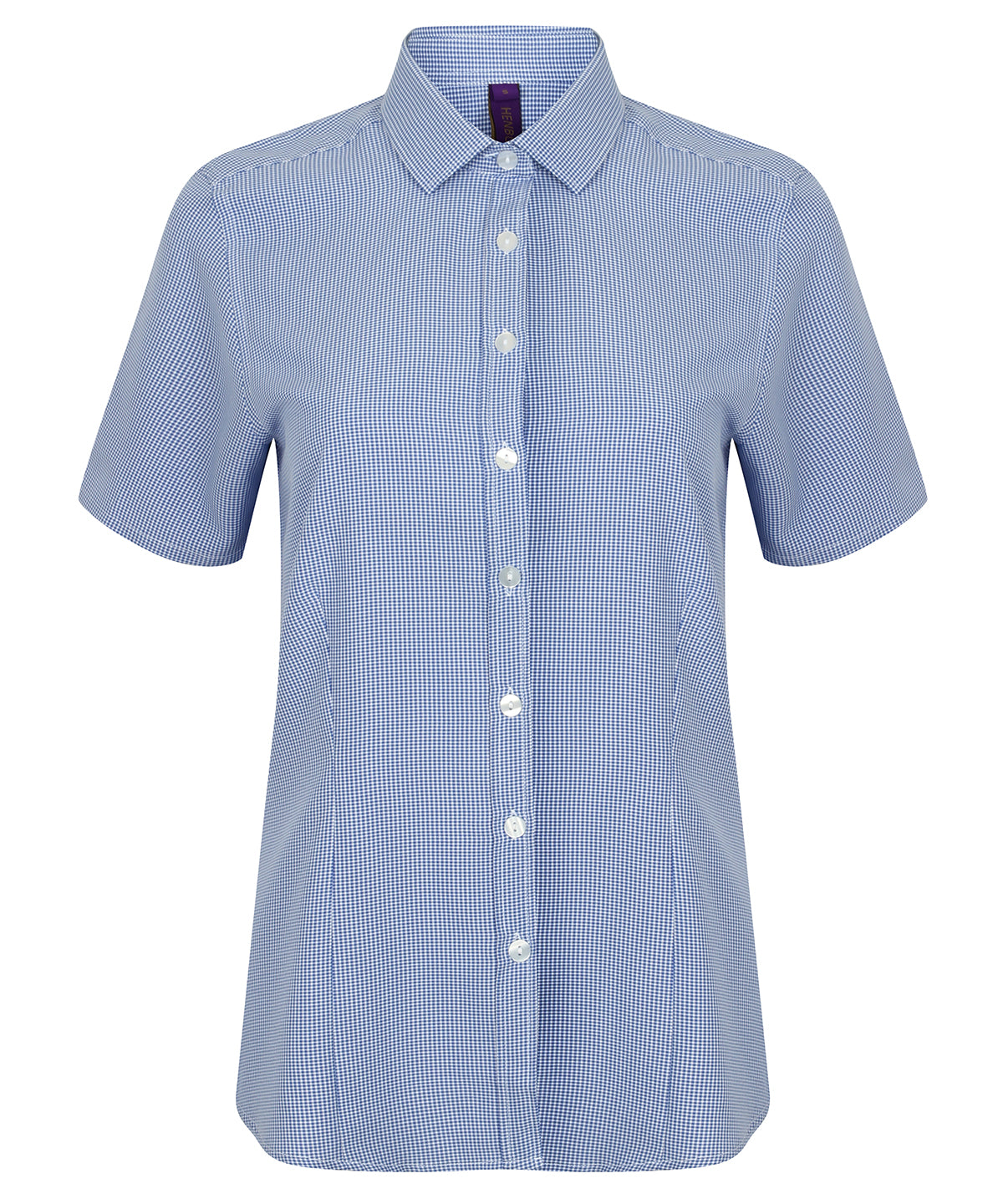 Bolir - Women's Gingham Pufy Wicking Short Sleeve Shirt