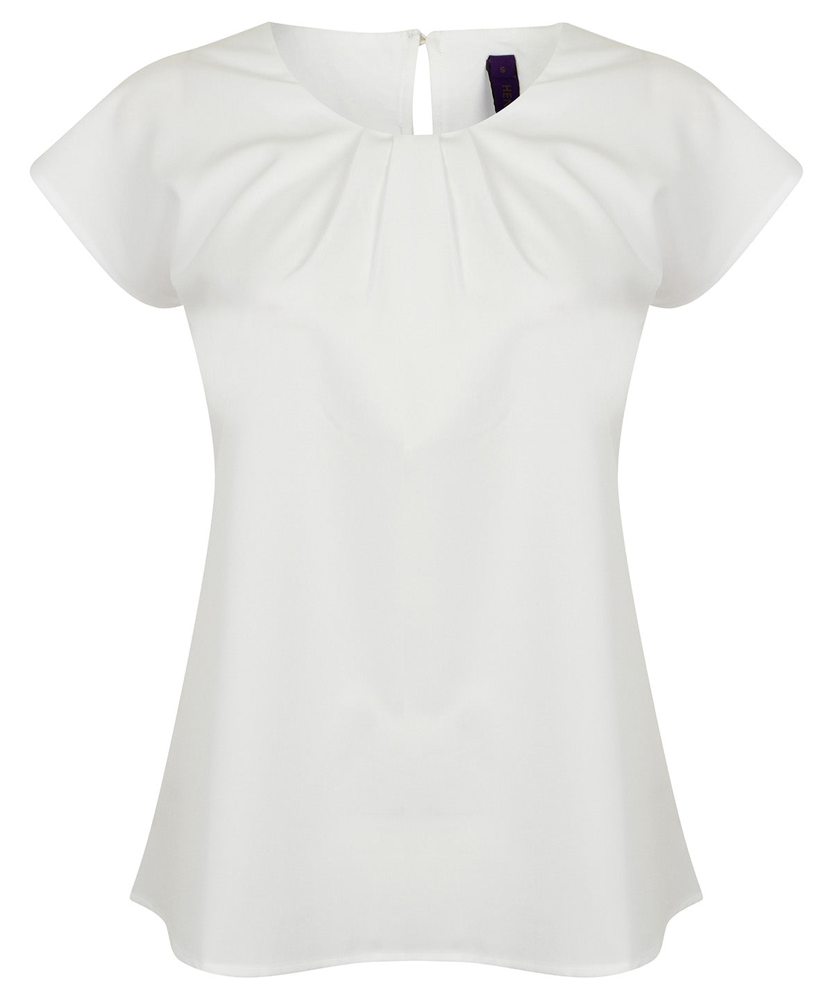 Blússur - Women's Pleat Front Short Sleeve Blouse