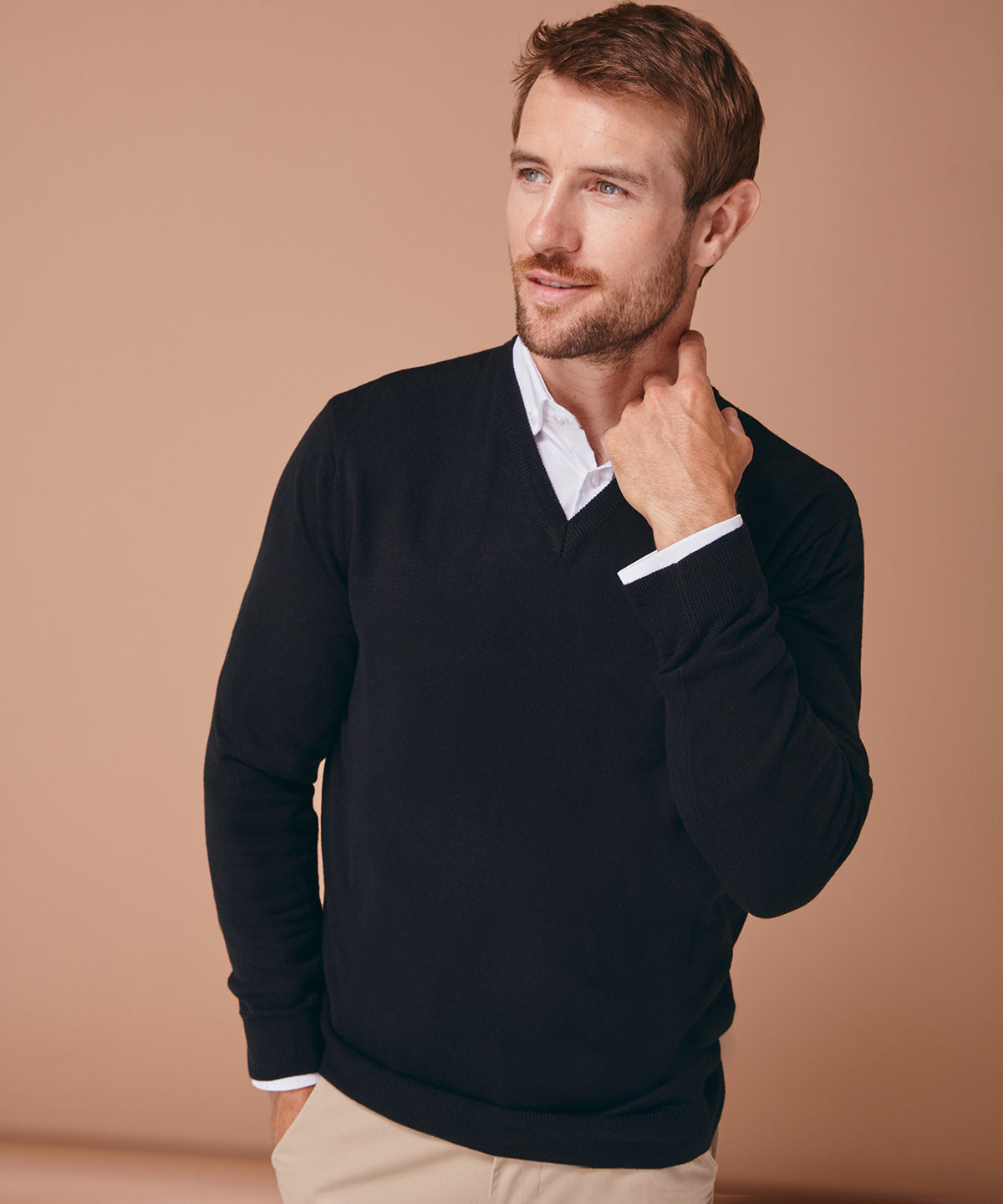 Prjónaðar peysur - Cashmere Touch Acrylic V-neck Jumper