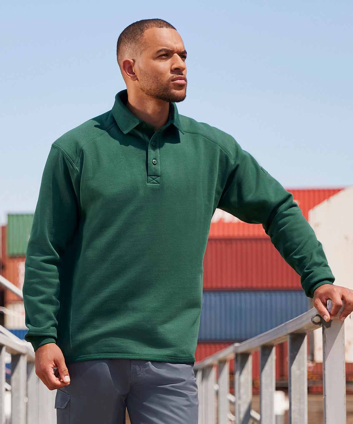 Háskólapeysur - Heavy-duty Collar Sweatshirt