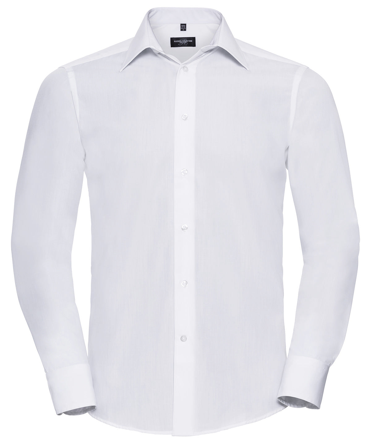 Long Sleeve Polycotton Easycare Fitted Poplin Shirt